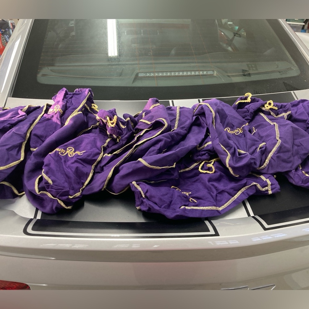 18 Crown Royal fabric bags